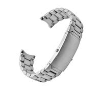 WTNZBAEM Bracelet en acier inoxydable compatible avec la montre de sport Omega 007 Seamaster Planet Ocean 300 m(OMG-G08-Silver,20mm)