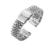 WTNZBAEM Bracelet en acier inoxydable massif compatible avec les bracelets de montre Seiko à boucle déployante for femmes et hommes(20MM_NO LOGO)