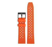 WTNZBAEM Bracelet en caoutchouc fluoré compatible avec les bracelets T-issot Starfish Precision R-olex Water Ghost. Retrait rapide, noir et vert, 20 mm et 22 mm.(Orange black button,22mm)