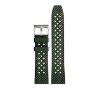 WTNZBAEM Bracelet en caoutchouc fluoré compatible avec les bracelets T-issot Starfish Precision R-olex Water Ghost. Retrait rapide, noir et vert, 20 mm et 22 mm.(Green steel buckle,20mm)