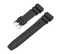 WTNZBAEM Bracelet en caoutchouc TPU compatible avec les montres Casio MD-310/MD-752/MDA-100/MW-105/MWA-50Q/SHW-100, bracelet de montre sport étanche résine 18/20/22/24 mm(Black silver,18mm)