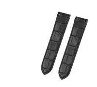 WTNZBAEM Bracelet en cuir compatible avec les montres Cartier Santos 100, boucle déployante for homme et femme, 20 mm et 23 mm(Black NO Buckle,20mm)