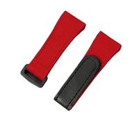 WTNZBAEM Bracelet en cuir for homme, compatible avec les bracelets en nylon Richard Mille, RM50/53, tournevis 4/5 étoiles, 25 mm(Red)