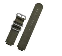 WTNZBAEM Bracelet en nylon modifié compatible avec les montres Casio G-Shock Series 3410 GW-9400 GW9400 GW-9400DCJ GW-9300 G-9200 16 mm(Army green-silver)