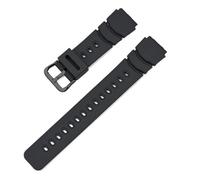 WTNZBAEM Bracelet en résine compatible avec Casio PRO-TERK PRT-40, boucle acier inoxydable, sport, étanche, caoutchouc, accessoire de montre(Black black)