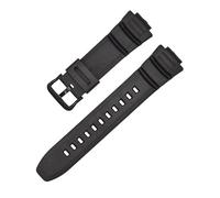 WTNZBAEM Bracelet en résine compatible avec les montres Casio MCW-100H/110H/W-S220/HDD-S100 WV-200/AE-2000/2100, bracelet de sport étanche silicone TPU(Black B)