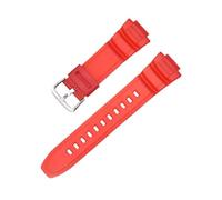 WTNZBAEM Bracelet en résine compatible avec les montres Casio MCW-100H/110H/W-S220/HDD-S100 WV-200/AE-2000/2100, bracelet de sport étanche silicone TPU(Red)