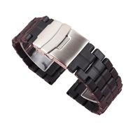 WTNZBAEM Bracelet étanche en fibre plastique 23 mm, compatible avec les montres homme Luminox 3051, 3160, 3080, 6402, bracelet sport étanche(Black-Steel)