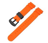 WTNZBAEM Bracelet modifié compatible avec Seiko n° 5 Abalone Small MM SRP777J1, bracelet de montre sport étanche en caoutchouc silicone for homme, accessoires(Orange-black,20mm)
