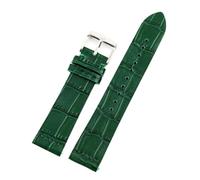 WTNZBAEM Bracelets de montre en cuir de luxe à motif bambou avec boucle en acier inoxydable for hommes, 18 mm, 20 mm, 22 mm(Green,18mm)