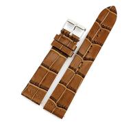 WTNZBAEM Bracelets de montre en cuir de luxe à motif bambou avec boucle en acier inoxydable for hommes, 18 mm, 20 mm, 22 mm(Brown,22mm)