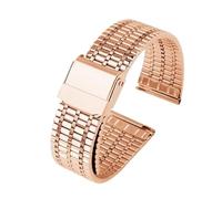 WTNZBAEM Chaîne de montre universelle en acier inoxydable, compatible avec les bracelets fin Casio Amani Fossil Citizen, étanches(Rose gold,20mm)