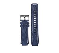 WTNZBAEM Compatible avec Casio G-SHOCK GW-M5610 DW5600 DW5700 DW6900 GA110 GA100 Bracelet de montre en nylon cuir de vachette Petit bracelet carré Bouche convexe 16 mm(Blue black)