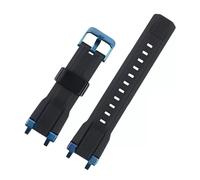 WTNZBAEM Compatible avec la montre G-SHOCK Casio MTG-B1000 série G1000, bracelet en caoutchouc et résine modifié, bracelet de montre en acier massif et silicone, noir, bleu, rouge(Black blue blue)