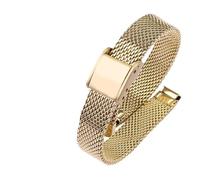 WTNZBAEM Compatible avec la montre Tissot 1853 for femme, bracelet en maille fine acier tissé, chaîne T058109A, métal respirant et étanche(Gold)