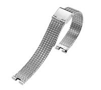 WTNZBAEM Compatible avec le bracelet à encoche for femme Gu-Cci YA1414/1415, en métal Gucci GC, de montre acier inoxydable, chaîne, accessoires(G03 Silver,14mm-4mmn)
