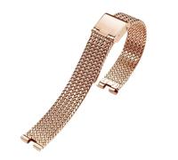 WTNZBAEM Compatible avec le bracelet à encoche for femme Gu-Cci YA1414/1415, en métal Gucci GC, de montre acier inoxydable, chaîne, accessoires(G03 Rose gold,14mm-4mmn)