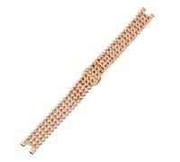 WTNZBAEM Compatible avec le bracelet à encoche for femme Gu-Cci YA1414/1415, en métal Gucci GC, de montre acier inoxydable, chaîne, accessoires(G12 Rose gold,14mm-4mmn)