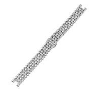 WTNZBAEM Compatible avec le bracelet à encoche for femme Gu-Cci YA1414/1415, en métal Gucci GC, de montre acier inoxydable, chaîne, accessoires(G12 Silver,14mm-4mmn)