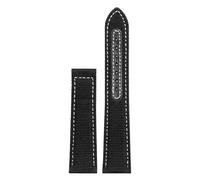 WTNZBAEM Compatible avec les bracelets de montre Omega Seamaster 300, Speedmaster AT150, Snoopy série 310.32, en toile et cuir, 19, 20, 21 et 22 mm(Black white no clasp,21mm)