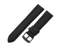 WTNZBAEM Compatible avec les bracelets en cuir Armani compatibles AR1732/1733/1730 Bracelets de vache noir for homme 20 mm 22(Black-BK,22mm)