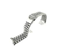 WTNZBAEM Compatible avec les bracelets Seiko en acier inoxydable massif 20 mm et 22 for homme, bracelet sport SRPD SKX007/SKX009 SRPD63K1, Jubilee à extrémité incurvée(Type B,20mm)