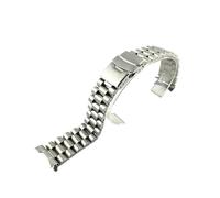 WTNZBAEM Compatible avec les bracelets Seiko en acier inoxydable massif 20 mm et 22 for homme, bracelet sport SRPD SKX007/SKX009 SRPD63K1, Jubilee à extrémité incurvée(Type A,22mm)