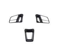 WTNZBAEM Compatible avec Macan 2014-2020 Panamera Cayenne 718 911 918 Décoration intérieure de Voiture Couvercle de Bouton de Volant Garniture Cadre Accessoires(Bright Black)