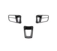 WTNZBAEM Compatible avec Macan 2014-2020 Panamera Cayenne 718 911 918 Décoration intérieure de Voiture Couvercle de Bouton de Volant Garniture Cadre Accessoires(Carbon Texture)