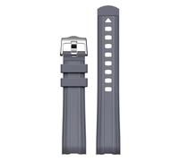 WTNZBAEM Curved End Rubber Strap Compatible With Omega X Swatch Moonswatch Compatible With Seamaster 300 Sport Waterproof Men Tpu Replace Bracelet Watch Band 20m(Gray)