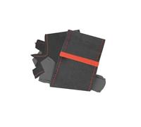 WTNZBAEM Housse de Volant en Cuir perforé et suédé Compatible avec Honda Fit Jazz City 2009-2013 et Insight 2010-2014(Red Bar-no Hole)