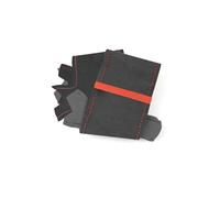 WTNZBAEM Housse de Volant intérieure en Cuir suédé Compatible avec Audi A1 8X A3 8V S3 A4 B9 S4 A5 RS 3 4 5 SQ2 Q2 2016-2022, Accessoires de Garniture(Red Strip-no Hole)