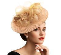 WTongBao Bandeau de tête charmant en maille féminine et pince fourchette Bandeau de soirée(kaki)