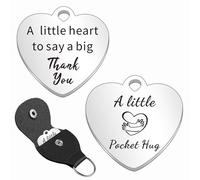 WTOPP Cadeau de poche pour femme, cadeau de remerciement pour femme, cadeau d'amitié, cadeau d'amitié, cadeau de poche « A Little Heart to Say A Big Thank You »