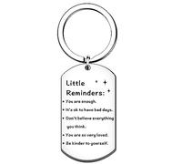 WTOPP Porte-clés Little Reminders - Porte-clés inspirant pour la santé mentale - Affirmation quotidienne - Citations réconfortantes - Cadeau pour elle - Cadeau pour elle - Cadeau pour elle, acier
