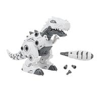 W'TOY Construisez Votre Robot Dinosaure - T-Rex Marcher - Chasseurs et boulons Inclus - avec lumières et Sons - Fonctionne sur Piles - Enfants 3 Ans - Globe Jouets - 41669