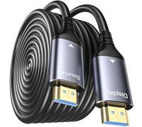 WTPGTI Câble HDMI 8K Fibre Optique 50m, HDMI 2.1 Ultra Haute Vitesse 48Gbps, Prise en Charge 8K@60Hz, 4K@120Hz, HDR Dynamique, eARC, HDCP 2.2/2.3, Compatible avec PS5, Xbox, TV, Projecteur, Moniteur
