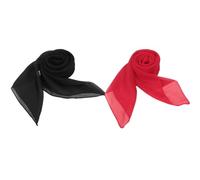 WTRYT Lot de 2 foulards en mousseline de soie - 90 x 90 cm - Carrés - Légers - Vintage - Pour filles et femmes - Accessoires vestimentaires