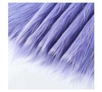 WTRYT Tissu en fourrure synthétique 50 x 50 cm - Poils longs moelleux - Fourrure décorative carrée - Tissu imitation fourrure - Patchwork - Patch en fourrure - Patch pour bricolage - Décoration de