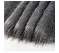 WTRYT Tissu en fourrure synthétique 50 x 50 cm - Poils longs moelleux - Fourrure décorative carrée - Tissu imitation fourrure - Patchwork - Patch en fourrure - Patch pour bricolage - Décoration de