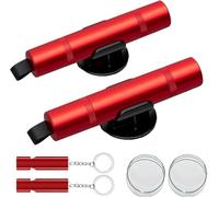 Wttagkl Safe Pro X Marteau de Sécurité Auto, Coupe-Ceinture 2-en-1 et Marteau de Secours, Coupe-Ceinture de Secours Multifonction, Marteau de Secours avec Coupe-Ceinture pour Voitures,Rot-2 Stück