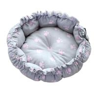 WTTAK Lit en forme de citrouille pour petits chiens, chats et petits animaux de compagnie - Lit gigogne convertible en polaire polyester doux avec cordon de serrage, pour chatons, chiots - Plusieurs
