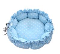 WTTAK Lit en forme de citrouille pour petits chiens, chats et petits animaux de compagnie - Lit gigogne convertible en polaire polyester doux avec cordon de serrage, pour chatons, chiots - Plusieurs