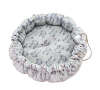 WTTAK Lit en forme de citrouille pour petits chiens, chats et petits animaux de compagnie - Lit gigogne convertible en polaire polyester doux avec cordon de serrage, pour chatons, chiots - Plusieurs