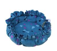 WTTAK Lit en forme de citrouille pour petits chiens, chats et petits animaux de compagnie - Lit gigogne convertible en polaire polyester doux avec cordon de serrage, pour chatons, chiots - Plusieurs