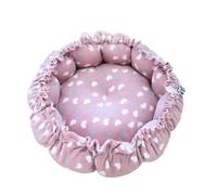 WTTAK Lit en forme de citrouille pour petits chiens, chats et petits animaux de compagnie - Lit gigogne convertible en polaire polyester doux avec cordon de serrage, pour chatons, chiots - Plusieurs