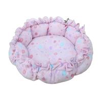 WTTAK Lit en forme de citrouille pour petits chiens, chats et petits animaux de compagnie - Lit gigogne convertible en polaire polyester doux avec cordon de serrage, pour chatons, chiots - Plusieurs
