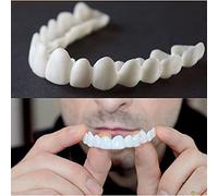 Wttfc 2 Paires Silicone Dentier Haut Et Bas Facette Prothese Dentaire, Prothèses Sourire Parfait, Couvre Dents Artificielles Dent Provisoire Fausse Dent Dentier Amovible Haut Et Bas