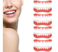 Wttfc 4 Paires Facette Dentaire, Fausse Dent Facettes à Clipser, Facettes Instantanées, Prothèses Dentaires, Dentier Provisoire Haut et Bas Sourire Parfait pour Hommes et Femmes Blanchiment des Dents