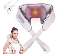 Wtujil Masseur de cou et d'épaules amélioré 2026 avec chaleur, cou sans fil avec chaleur, 3 niveaux de force réglable, longue durée de vie de la batterie, pour réduire les tensions musculaires et les